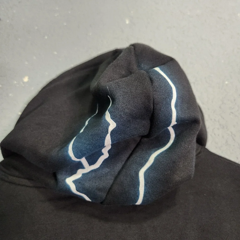 Dark Universe Universal Studios Mens Lightning Bolt Hoodie Black Size L - Picture 4 of 7